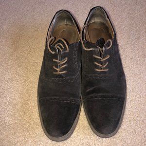 Calvin Klein Brown Suede Cap-Toe Dress Shoes